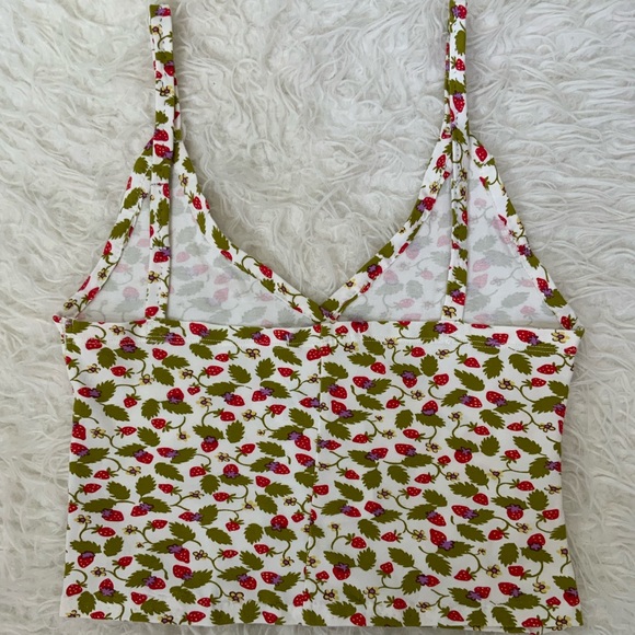 Brandy Melville strawberry amara top - Picture 2 of 8